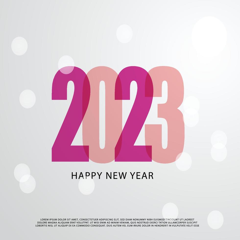 concepto de saludo para la celebración del año nuevo 2023. vector
