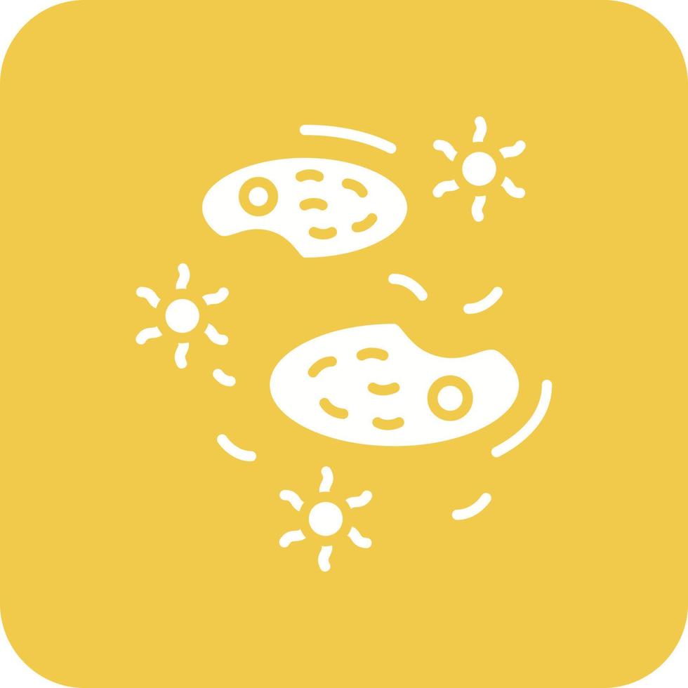 Microbe Glyph Round Corner Background Icon vector