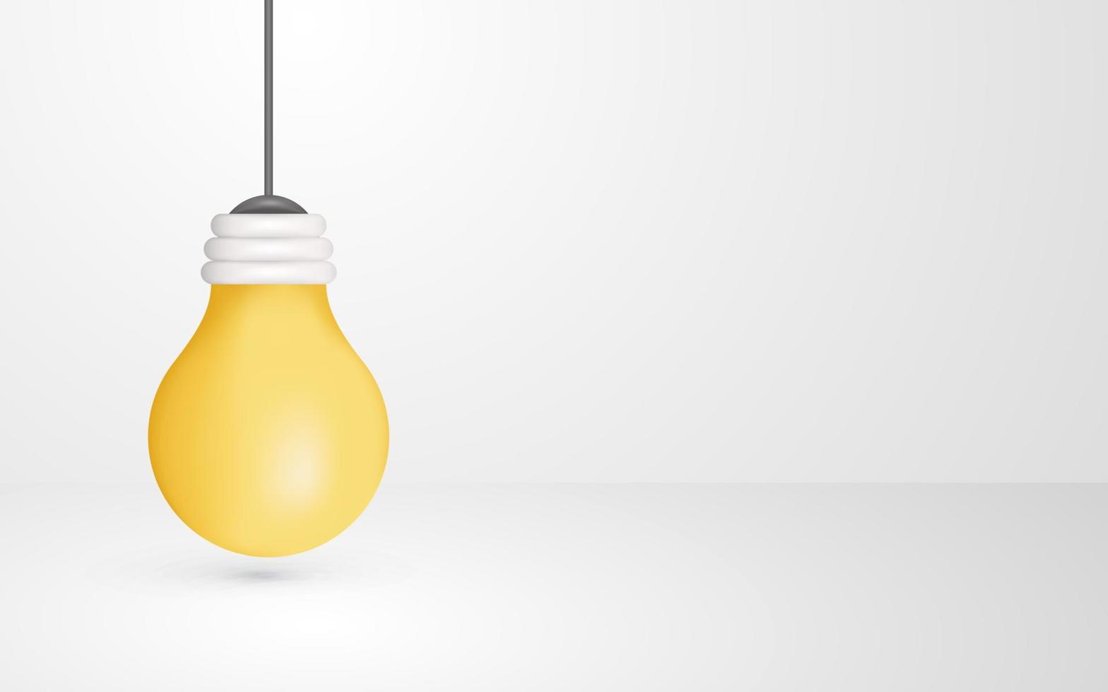 creative idea bulb hanging on white background vector