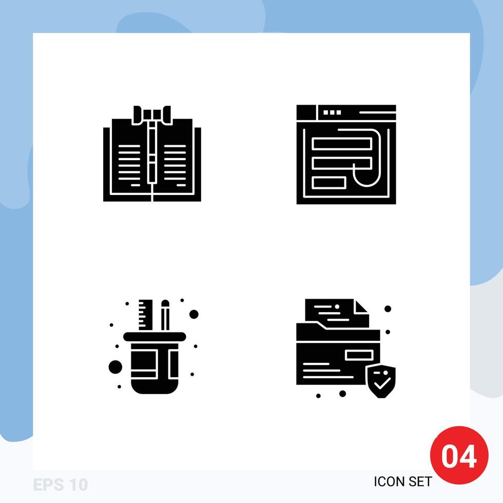 Universal Icon Symbols Group of Modern Solid Glyphs of business phishing law hack website Editable Vector Design Elements