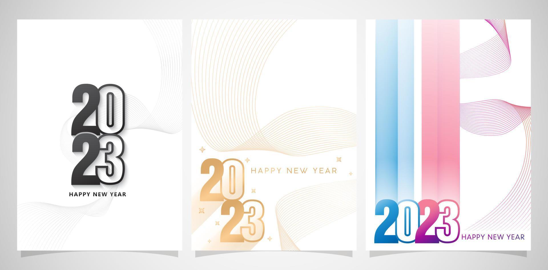 illustration of 2023 lettering number for covering calendar 