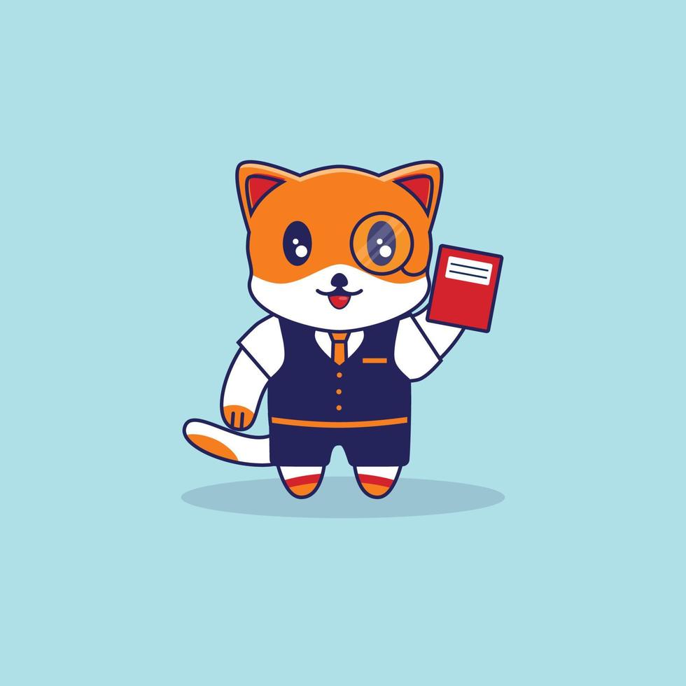cat character illustration vector image
