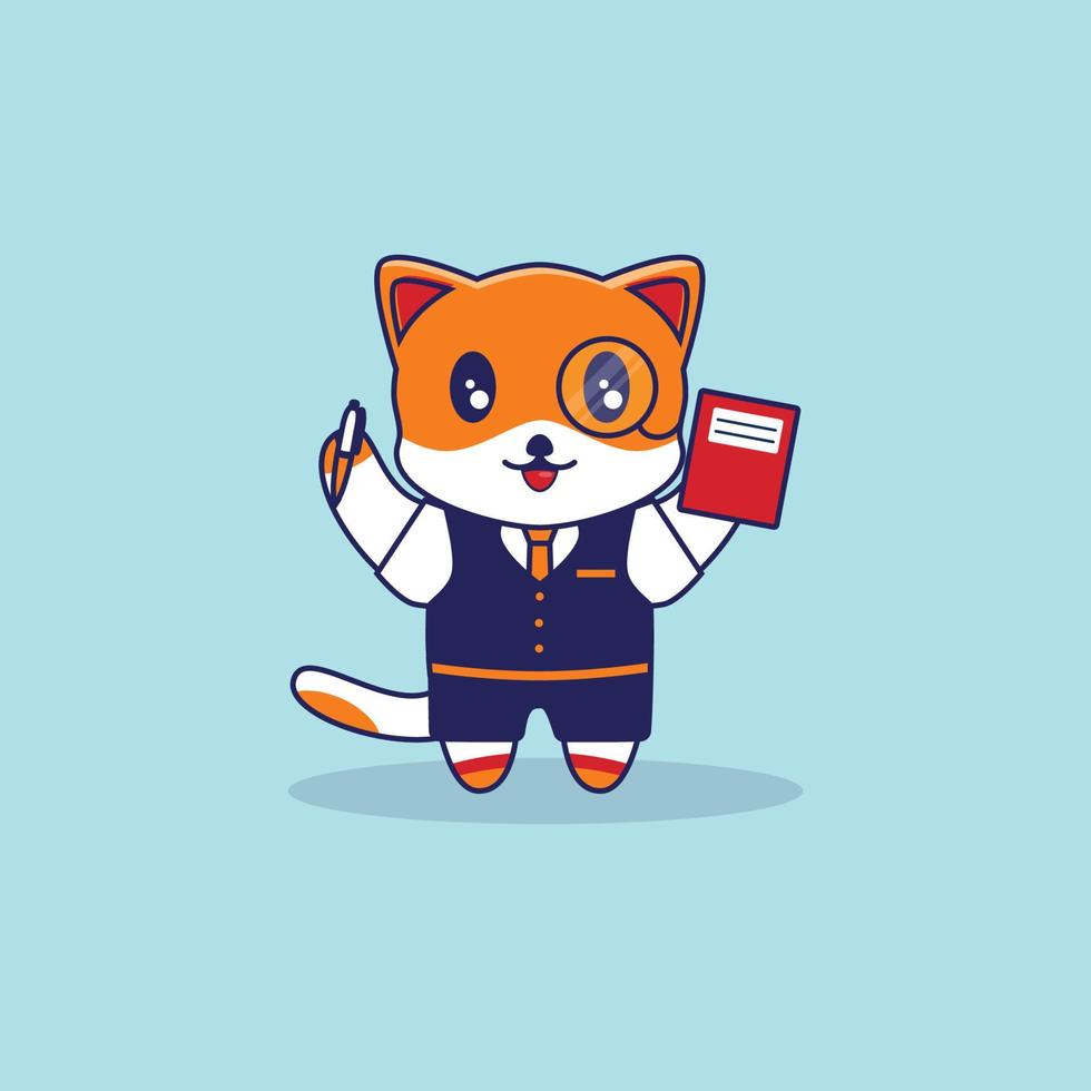 imagen vectorial de ilustración de personaje de gato vector
