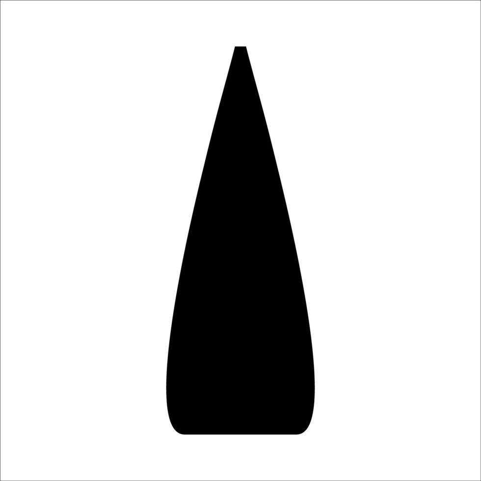 Black vector illustration of modern ceramic vase. Single element in trendy boho style isolated on white background