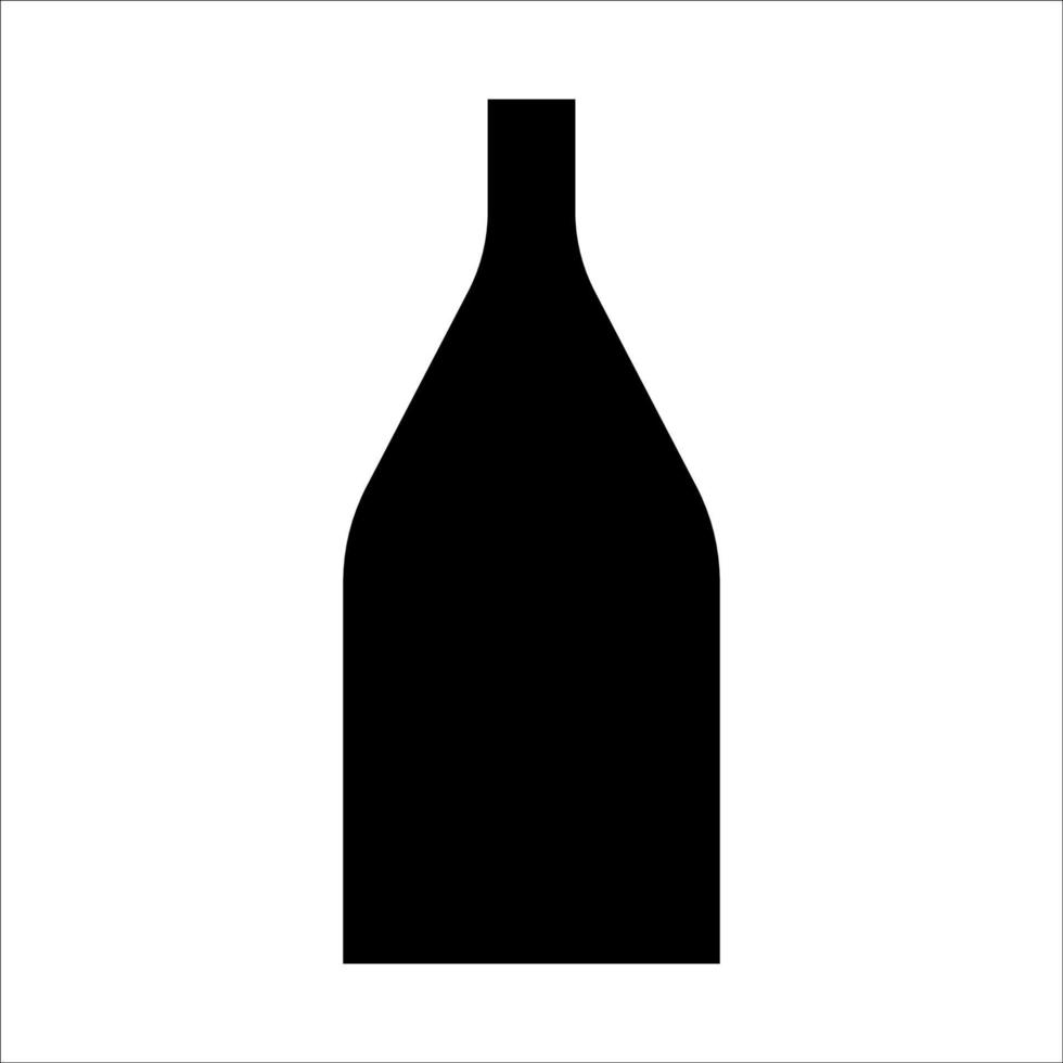 Black vector illustration of modern ceramic vase. Single element in trendy boho style isolated on white background