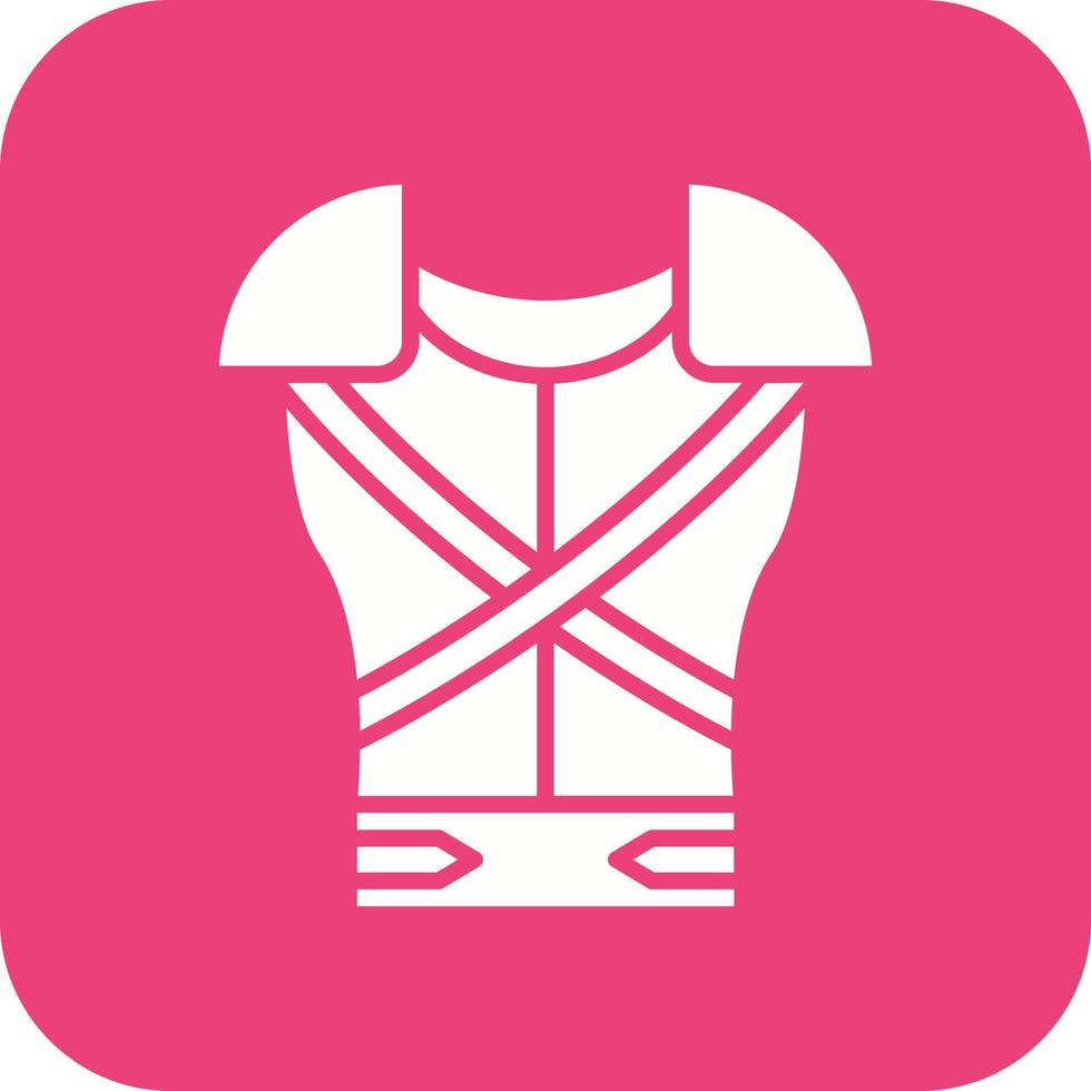 Armor Glyph Round Corner Background Icon vector