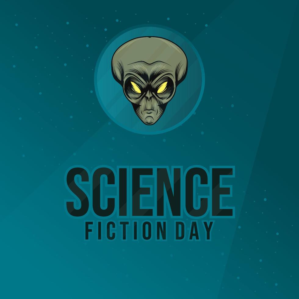 ilustración vectorial del día nacional de la ciencia ficción vector