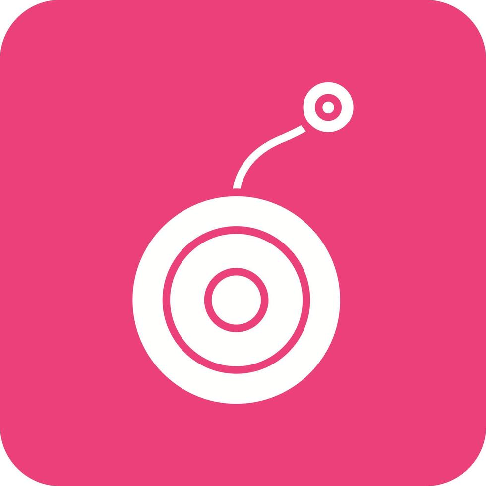 Yoyo Glyph Round Corner Background Icon vector