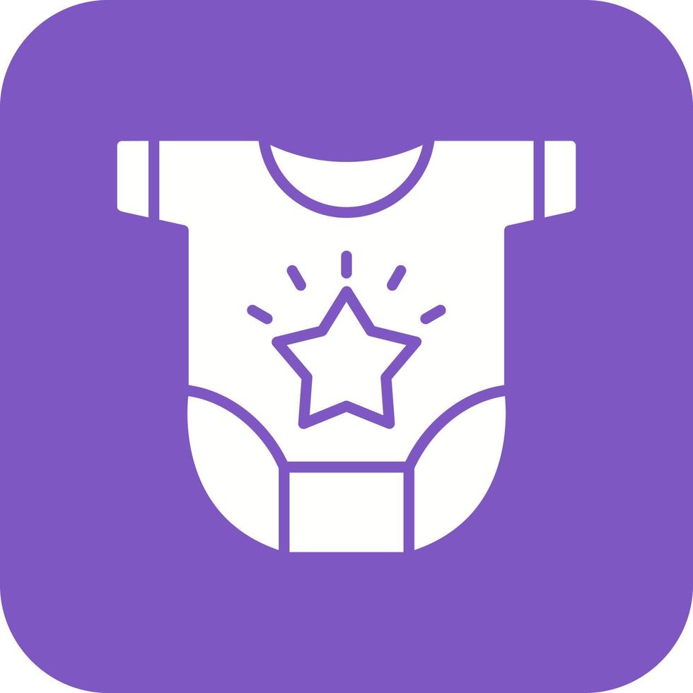 Baby Clothes Glyph Round Corner Background Icon vector