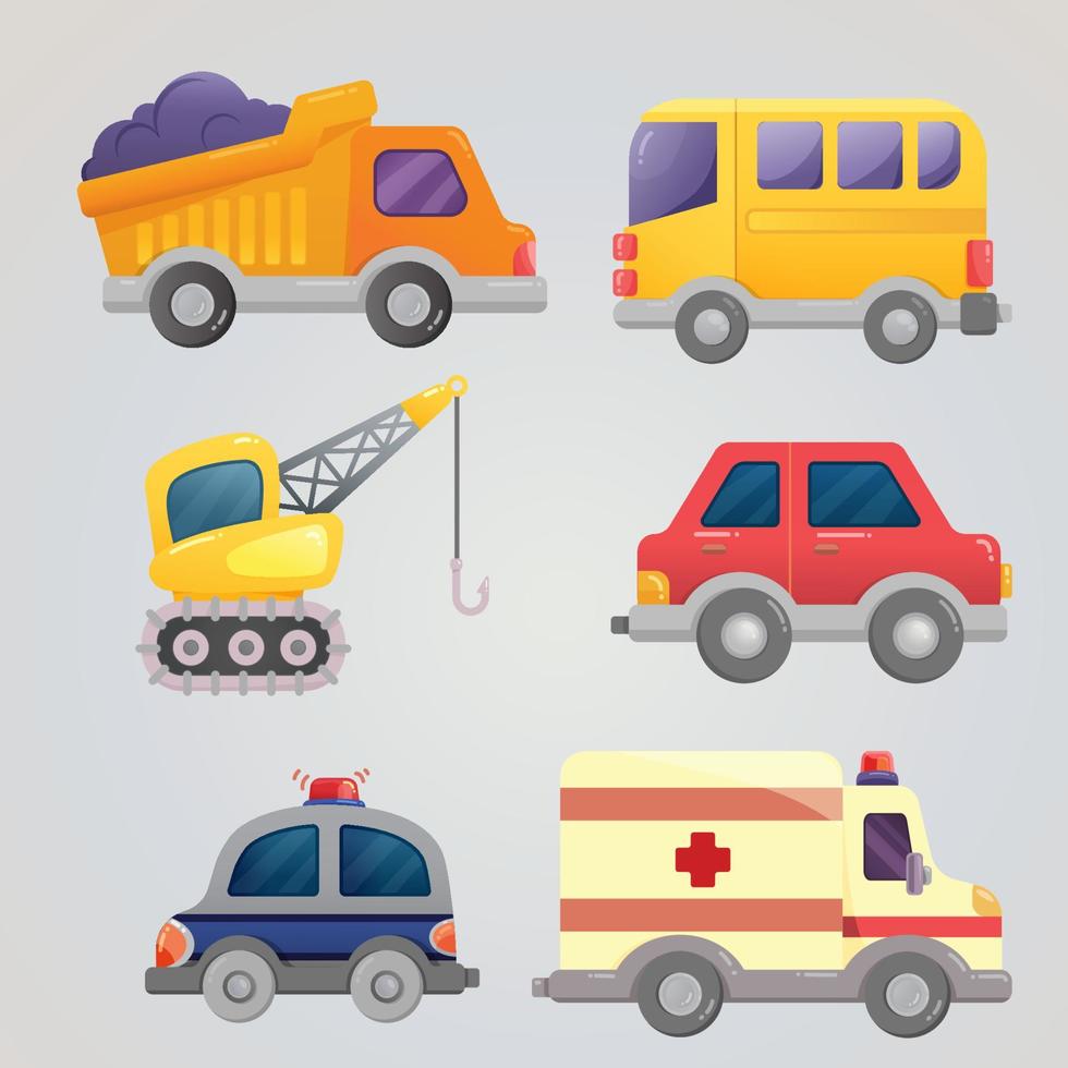 Cute Cartoon Cars vector