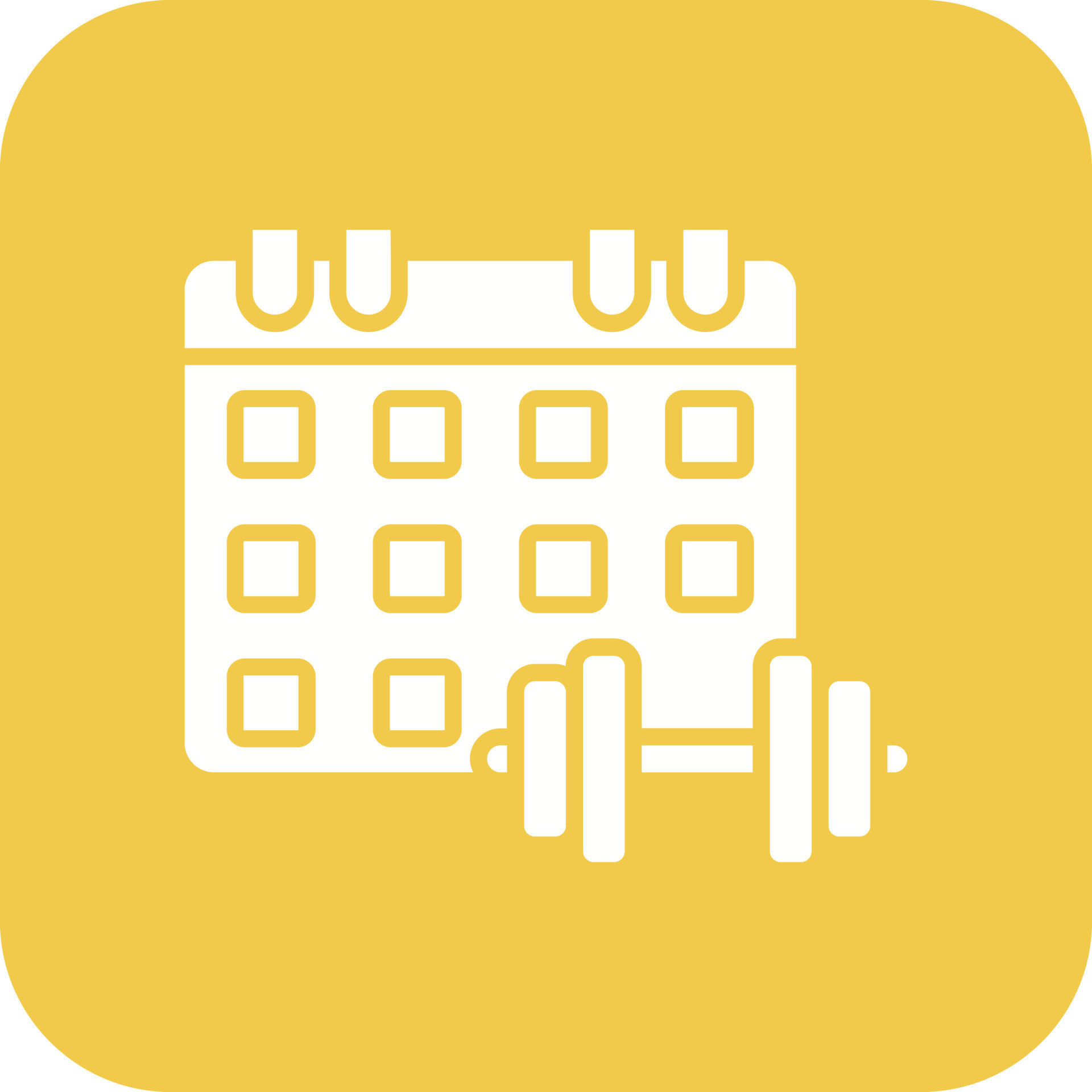 Gym Calendar Glyph Round Corner Background Icon 16029016 Vector Art at