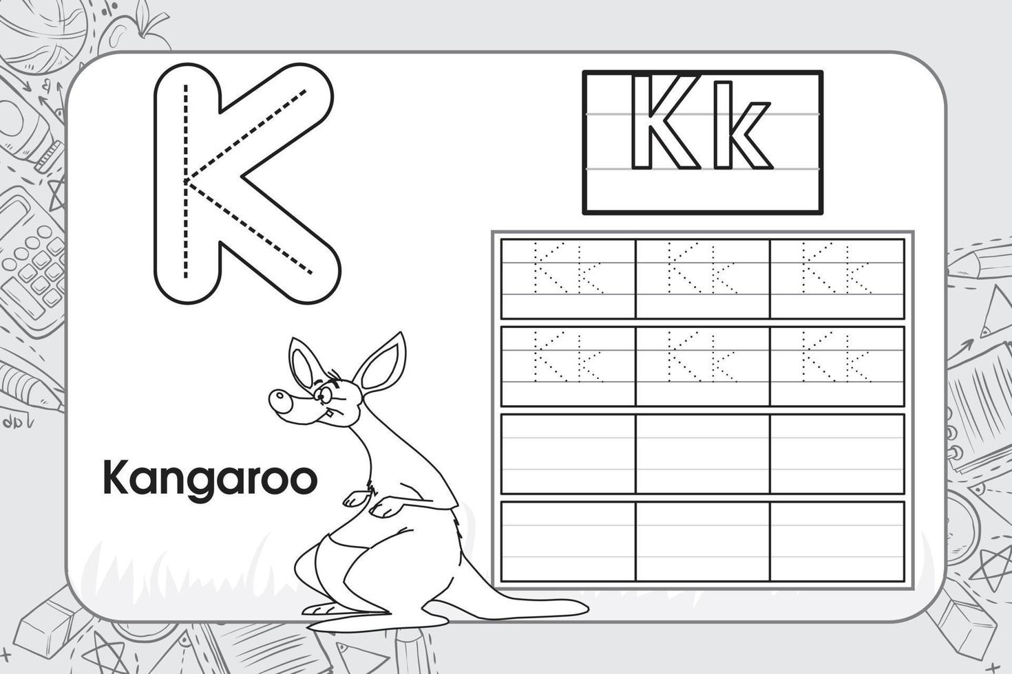 Kids activity worksheet, student playland background vector