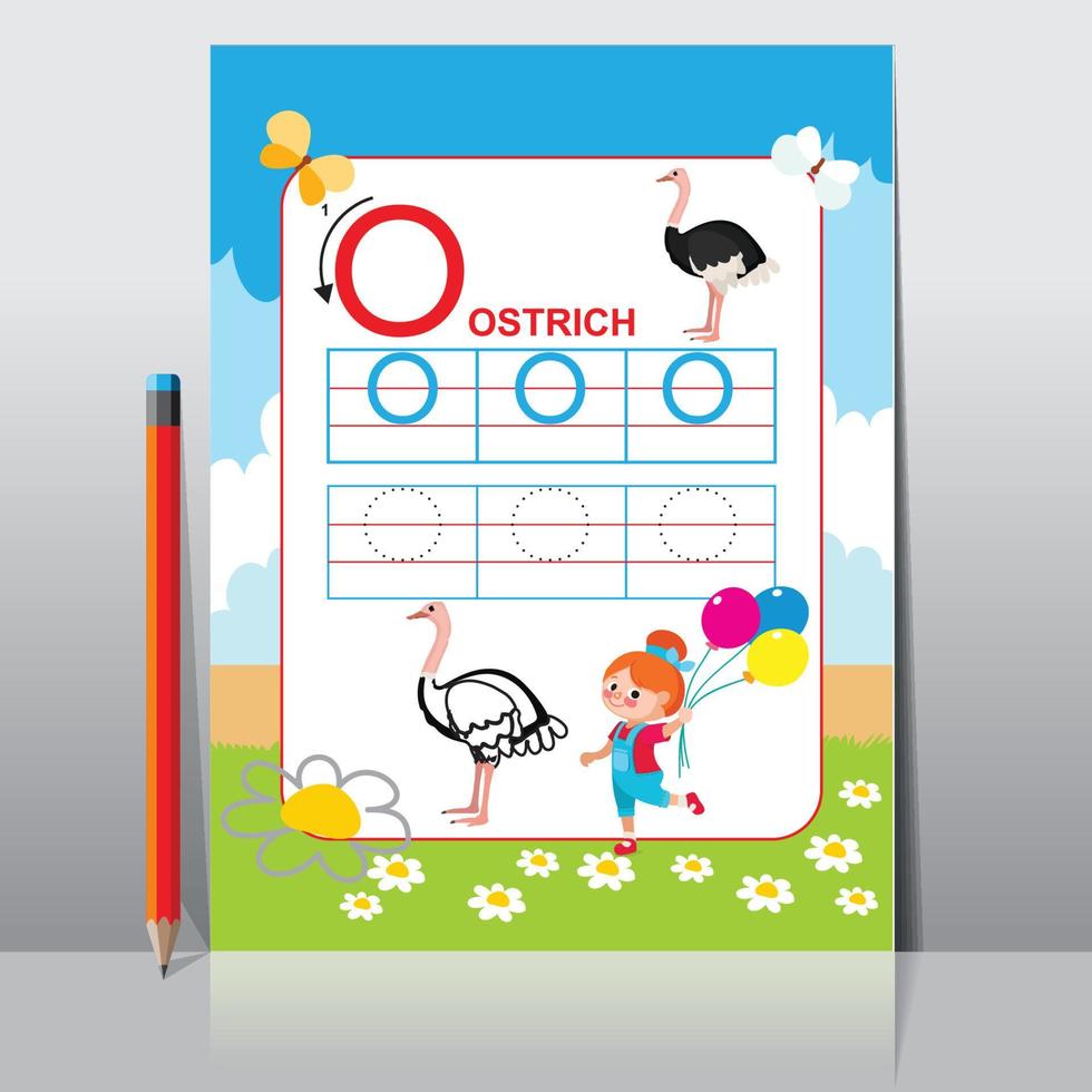 Abc Kids activity worksheet for school material vector