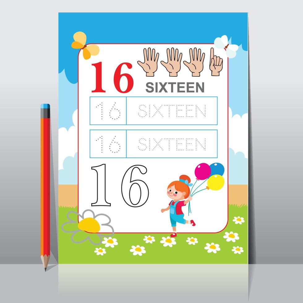 123 Kids Worksheet, maths letters activities worksheet vector
