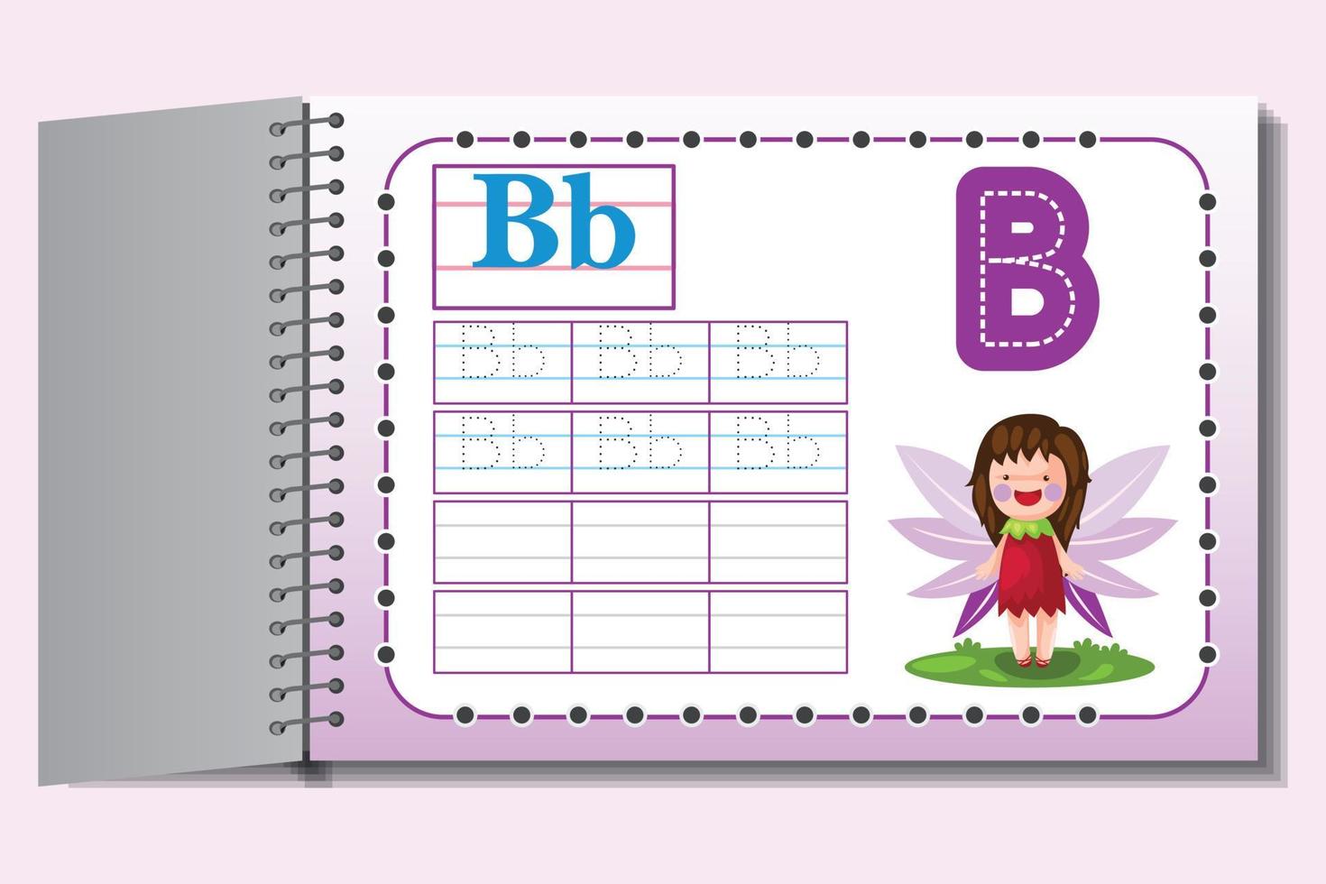 Abc Kids activity worksheets for students with cartoon and colorful background vector