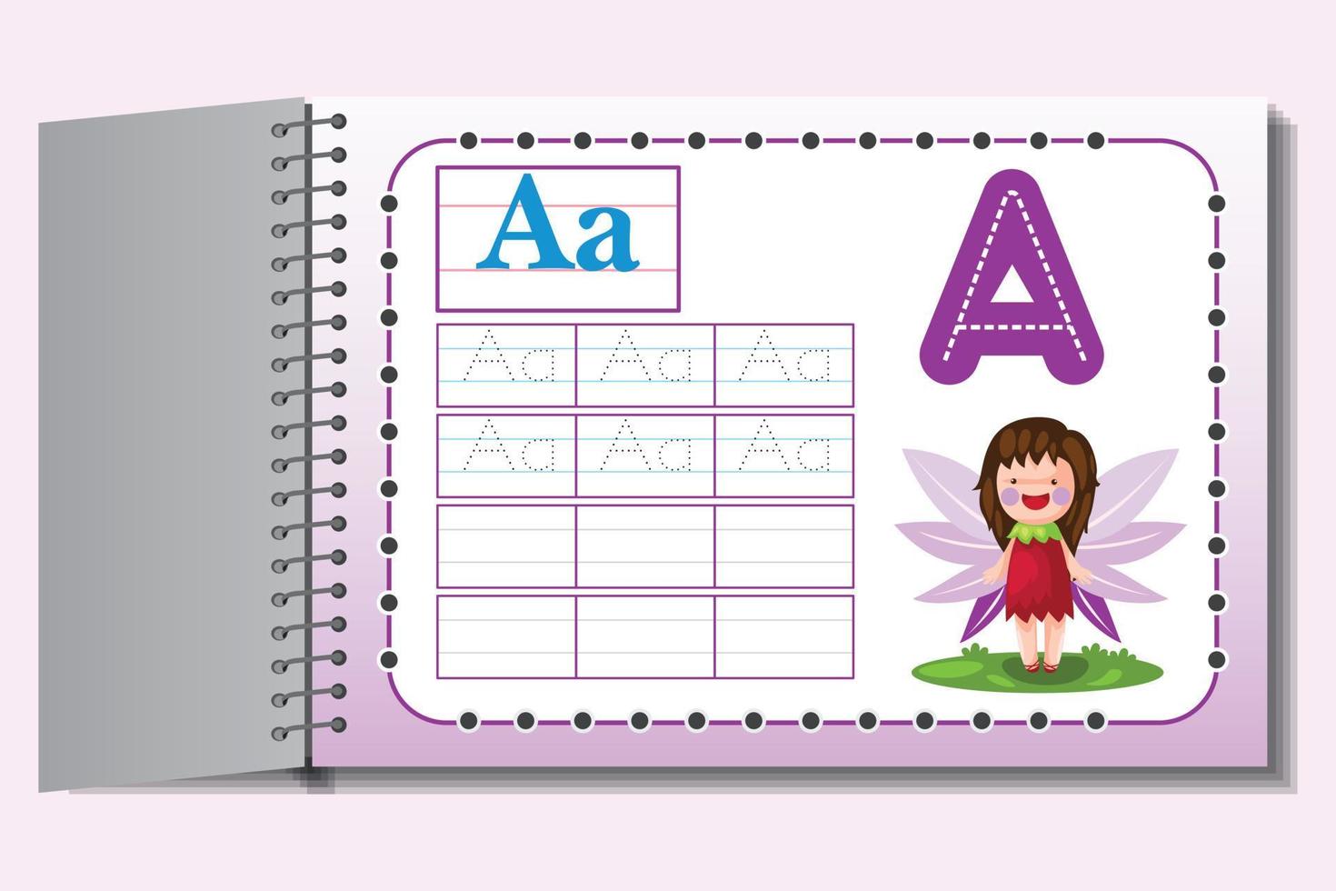 Abc Kids activity worksheets for students with cartoon and colorful background vector