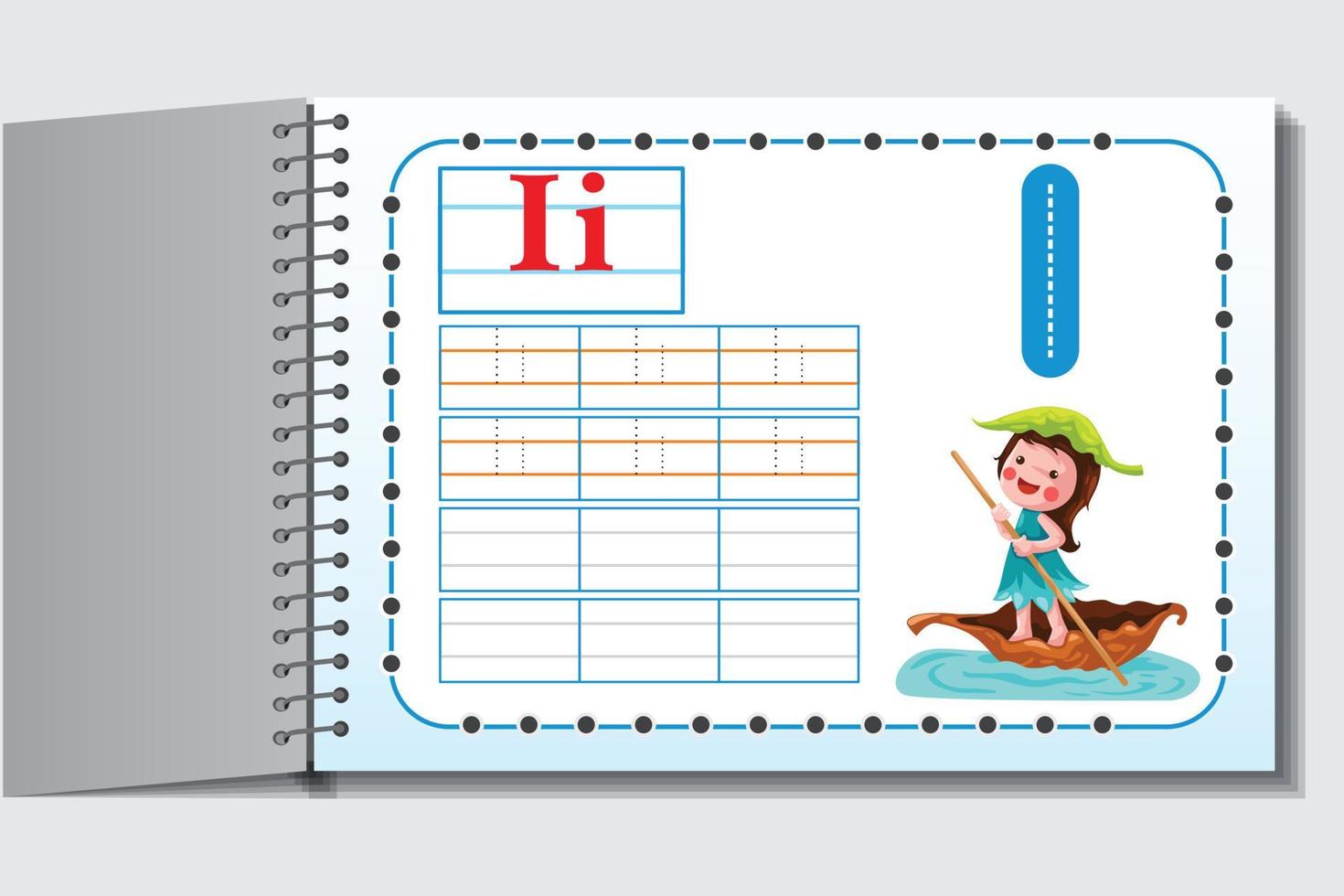 Abc Kids activity worksheets for students with cartoon and colorful background vector