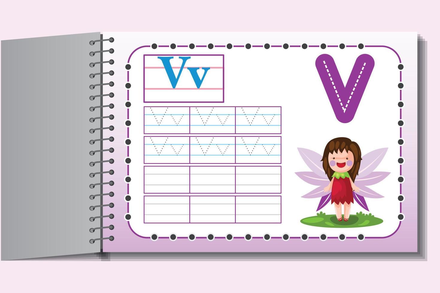 Abc Kids activity worksheets for students with cartoon and colorful background vector