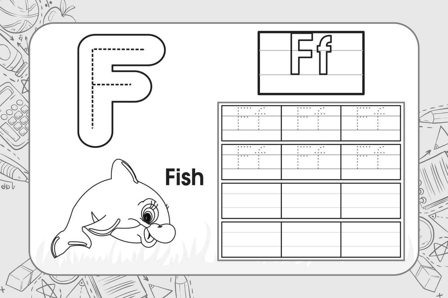 Kids activity worksheet, student playland background vector