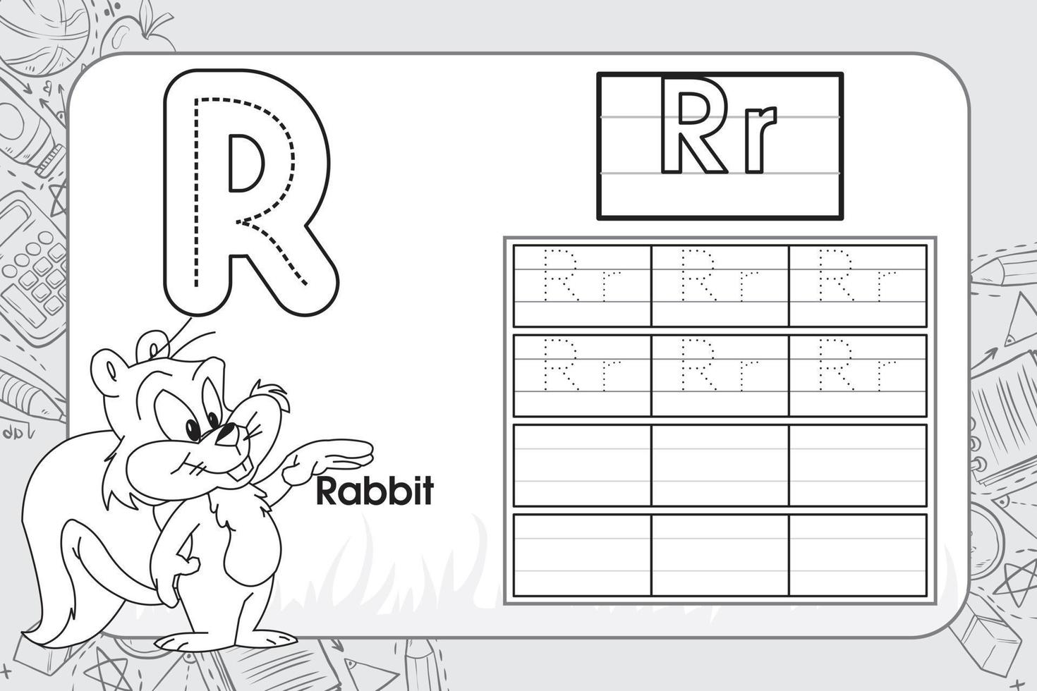 Kids activity worksheet, student playland background vector