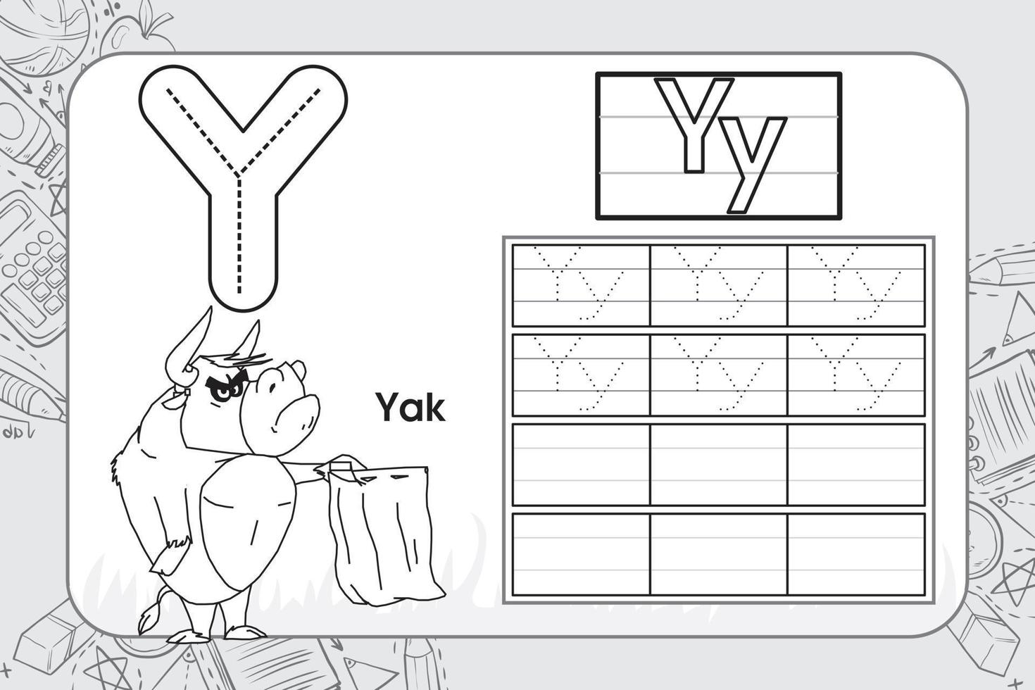 Kids activity worksheet, student playland background vector