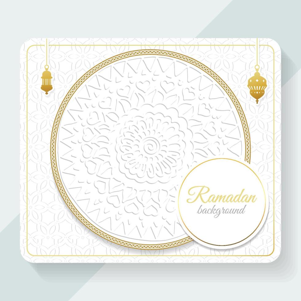 Eid invitation card design, ramadan islamic cover vector