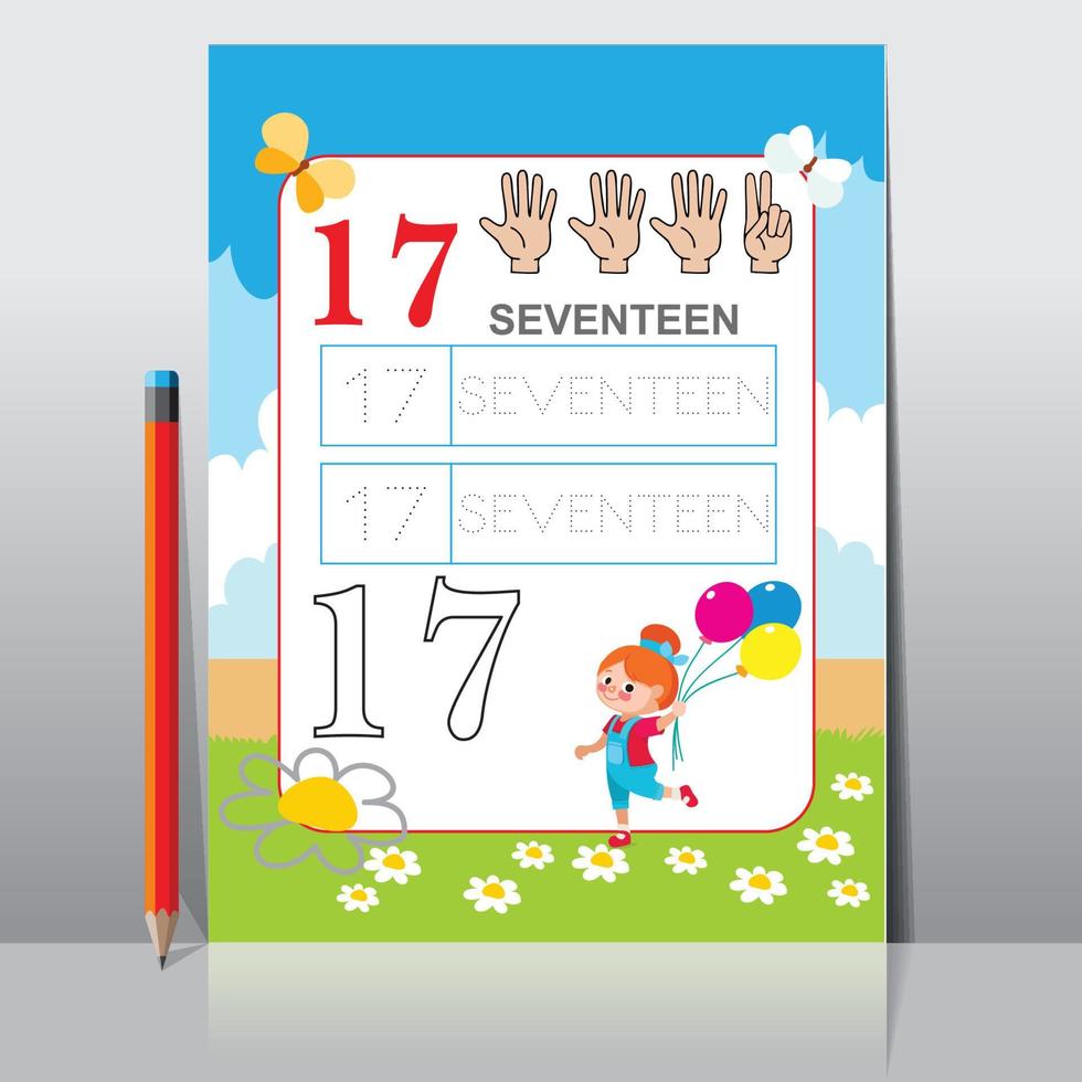 123 Kids Worksheet, maths letters activities worksheet vector