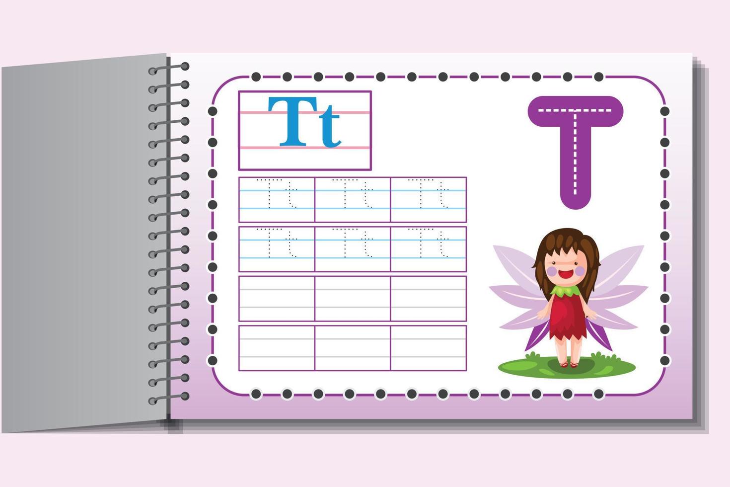 Abc Kids activity worksheets for students with cartoon and colorful background vector