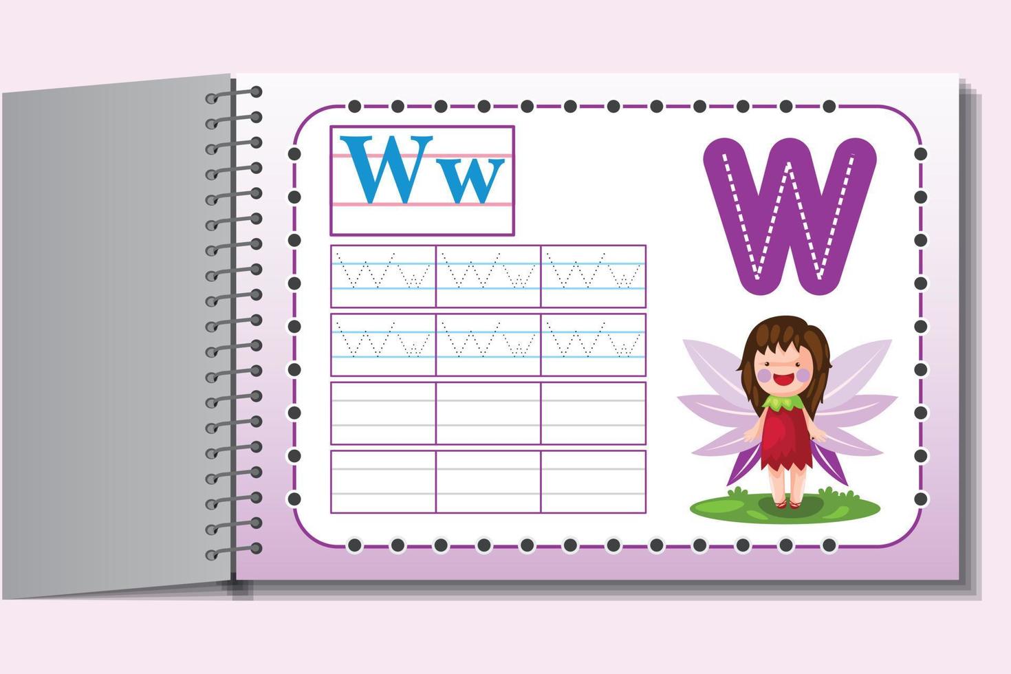 Abc Kids activity worksheets for students with cartoon and colorful background vector