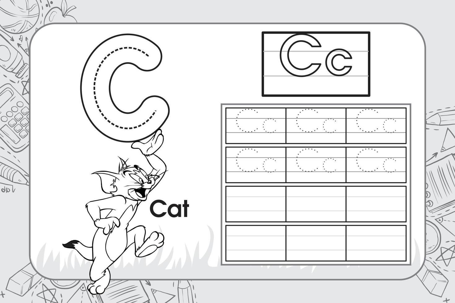 Kids activity worksheet, student playland background vector