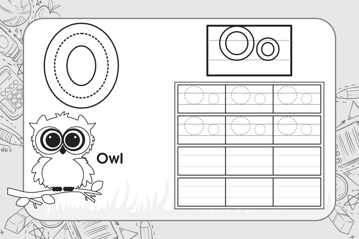 Kids activity worksheet, student playland background vector