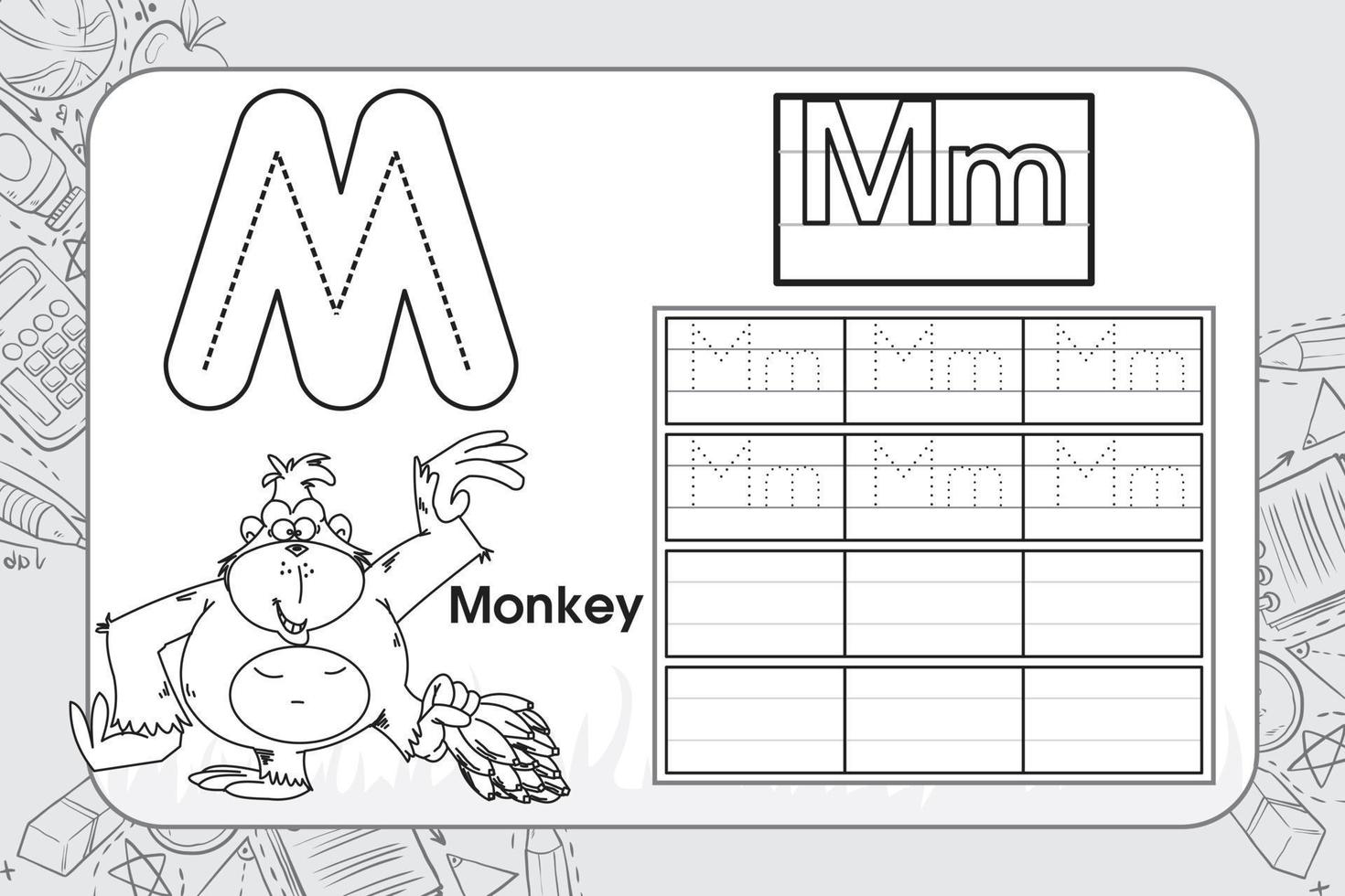 Kids activity worksheet, student playland background vector
