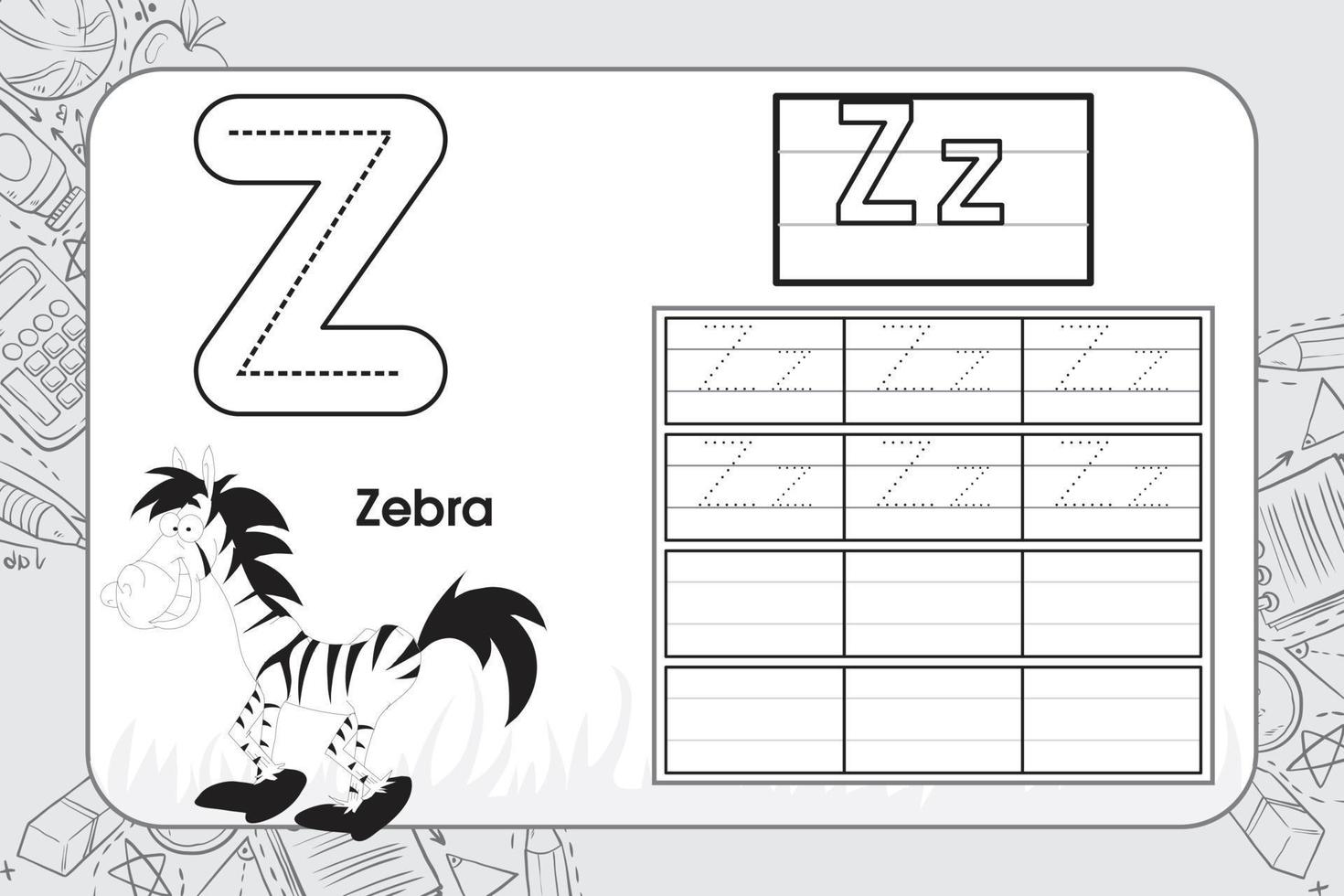 Kids activity worksheet, student playland background vector