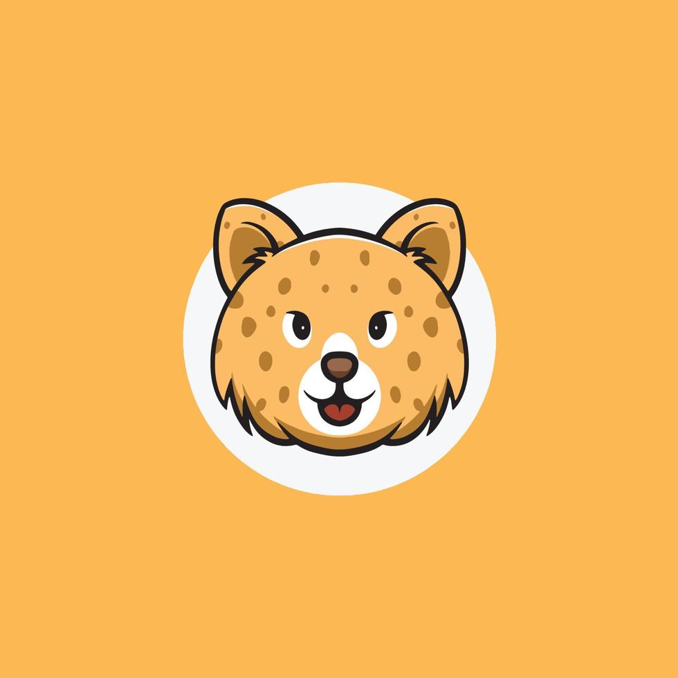 lindo leopardo sonriendo vector