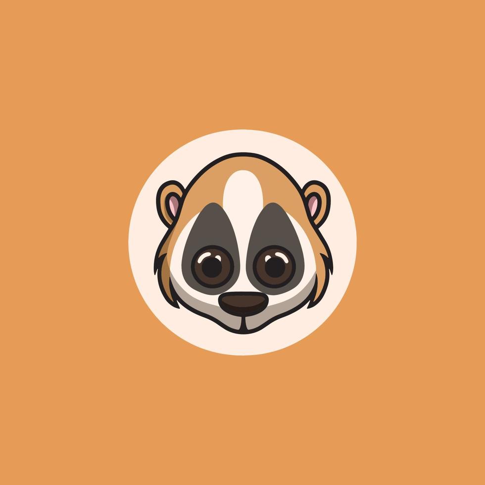 Cute Slow Loris Smiling vector