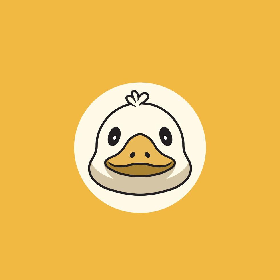 Cute duck Smilling vector