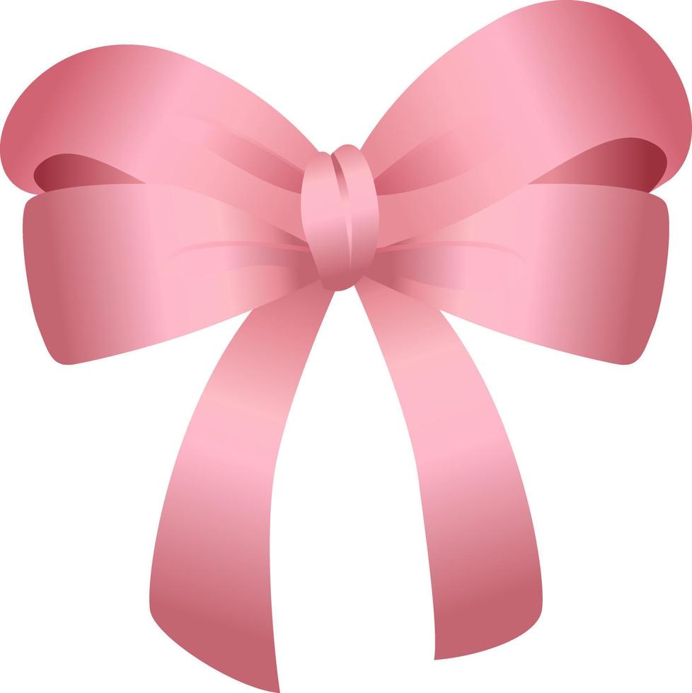 Cute Pink Ribbon Bow Vector Cool