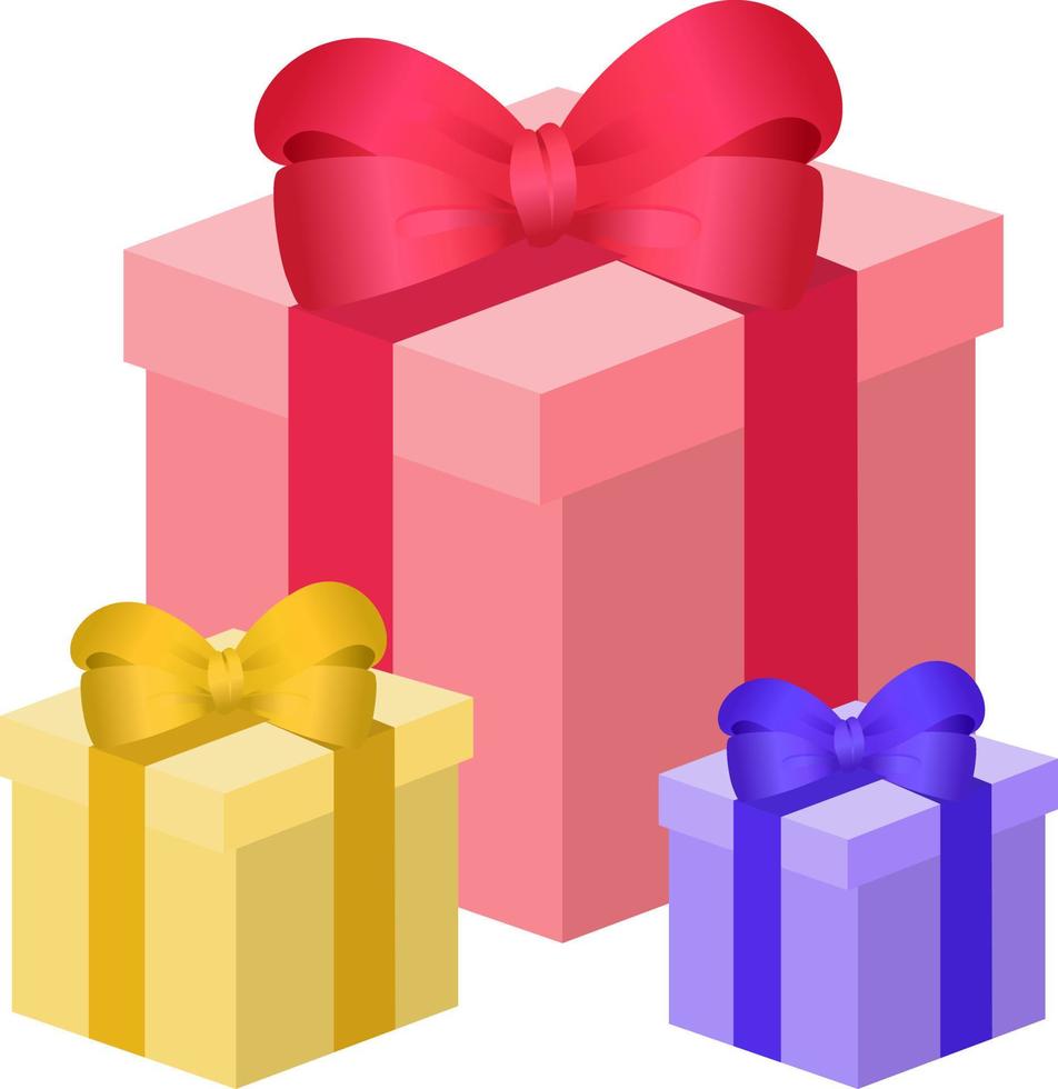 caja de regalo 3d clipart vector hd color fresco