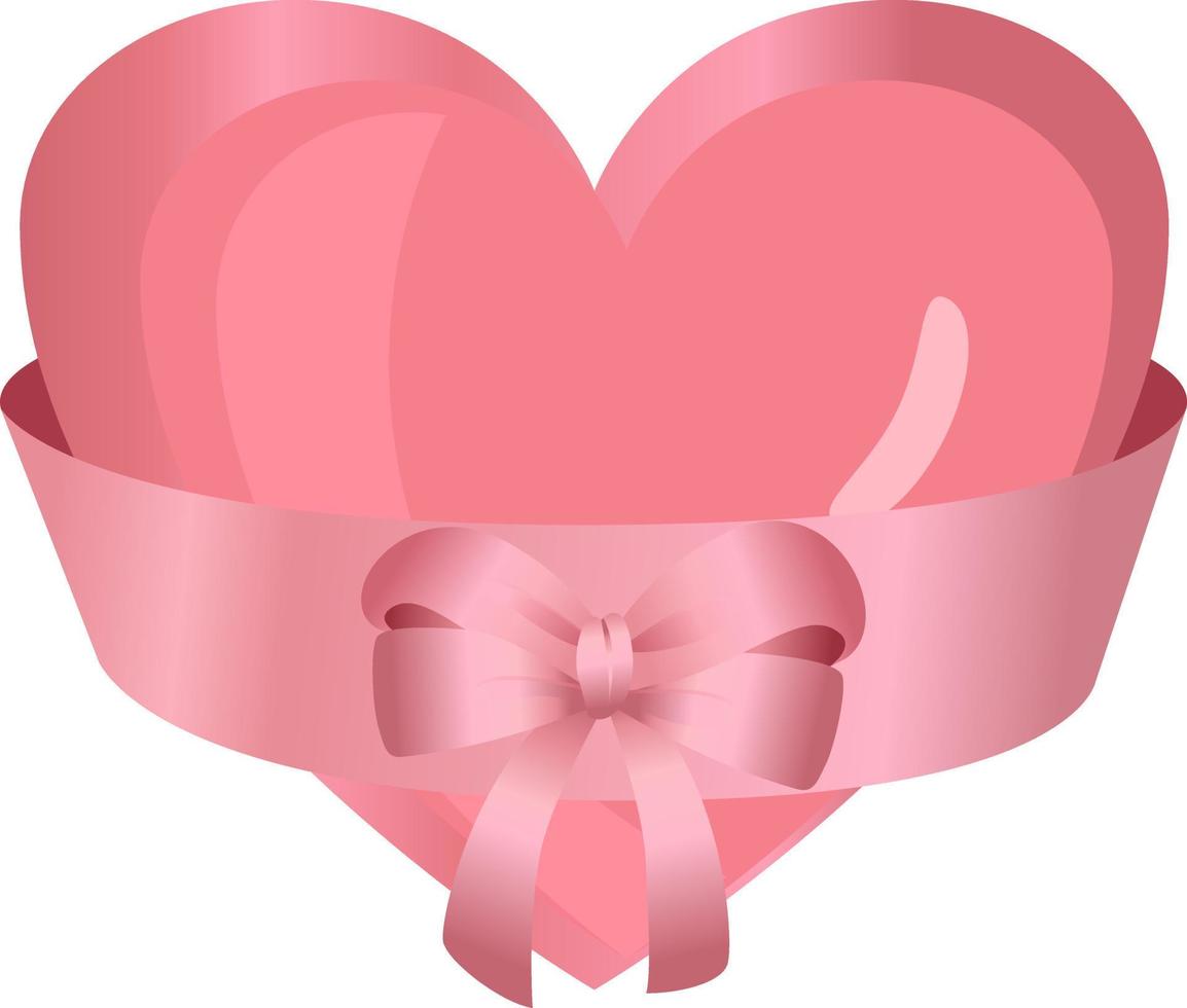Cute Pink  Heart Ribbon Vector Cool HD