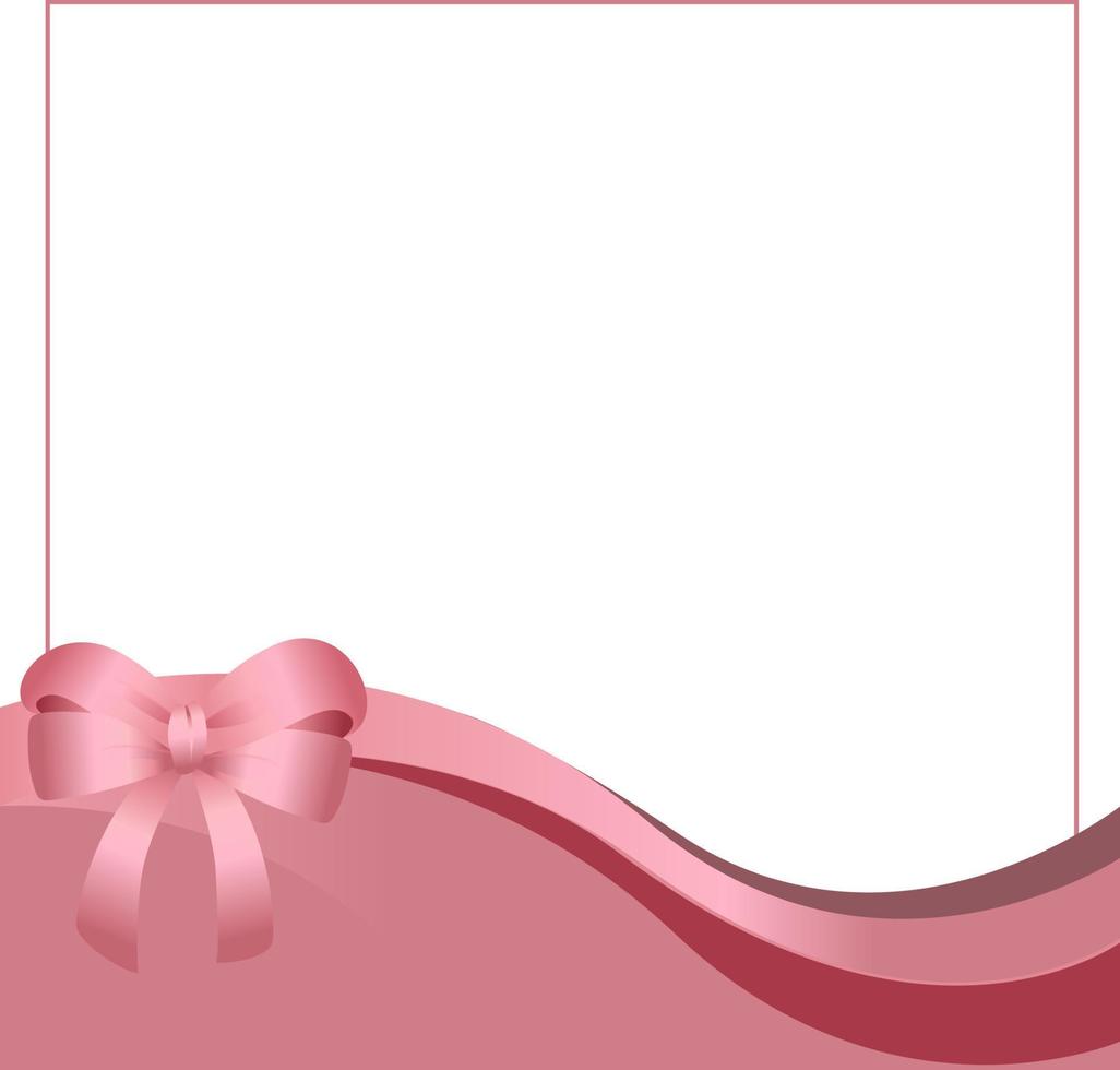 Certificate Trending Pink Ribbon Vector Square