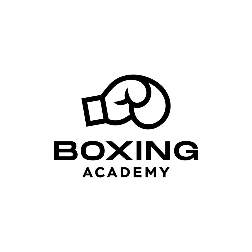 diseño de icono de logotipo de guante de gimnasio de boxeo para academia deportiva vector