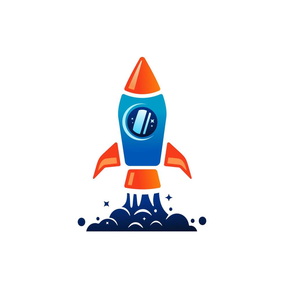 Rocket launch,ship.vector, illustration concept of business product on a market. Space rocket launch and flies. Rocketship retro vintage vector illustration.