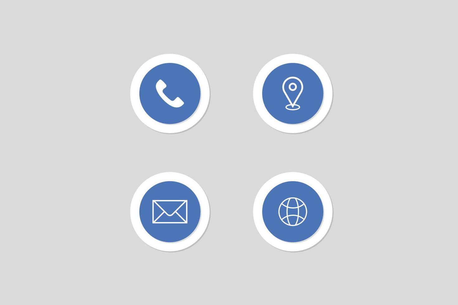 Contact icon set collection. vector