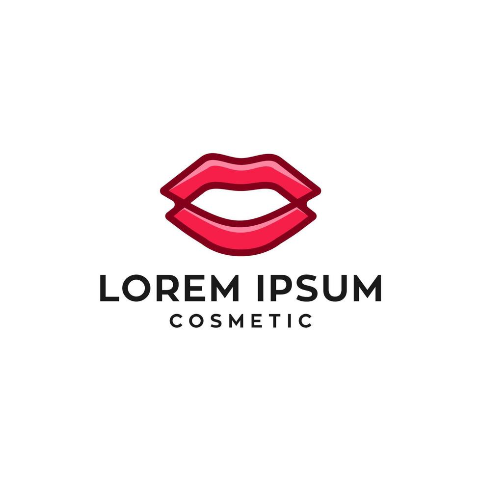 diseño de vector de logotipo de labios