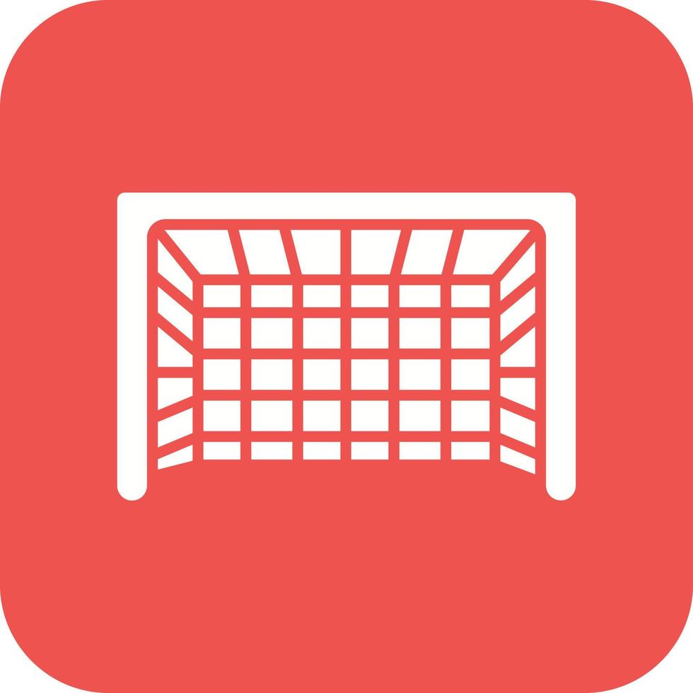 Goal Post Glyph Round Corner Background Icon vector