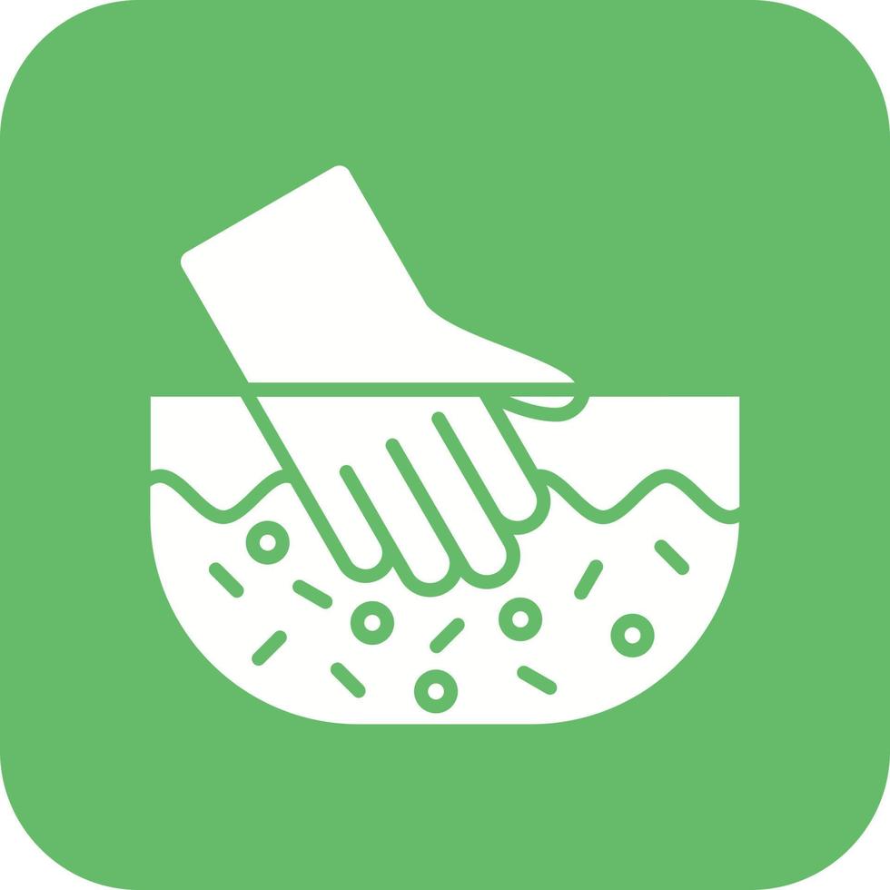 Handwash Glyph Round Corner Background Icon vector