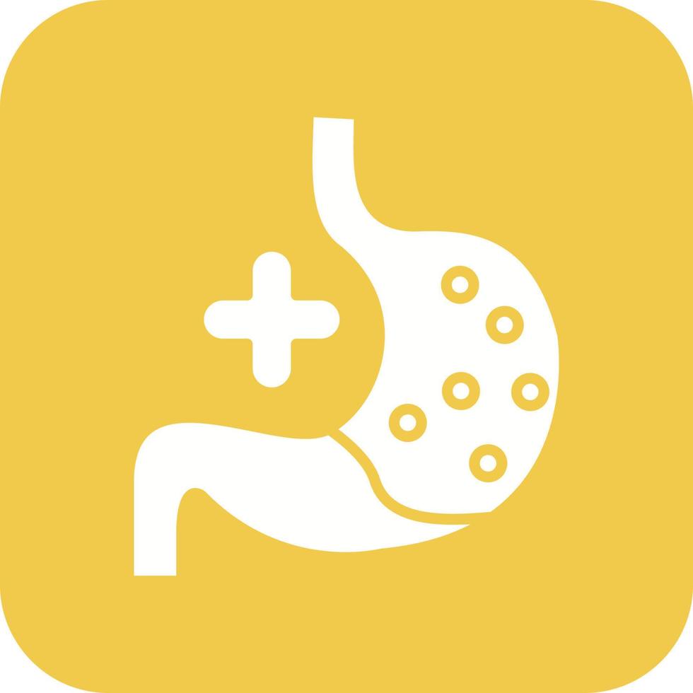 Gastroenterology Glyph Round Corner Background Icon vector