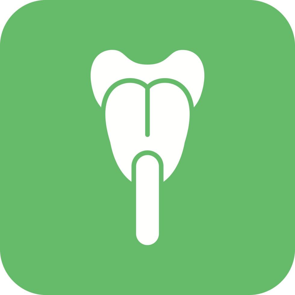 Tongue Depressor Glyph Round Corner Background Icon vector
