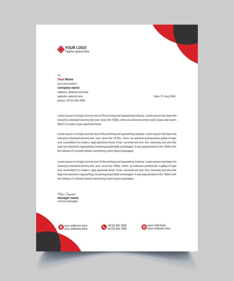 creative letterhead template 16030434 Vector Art at Vecteezy