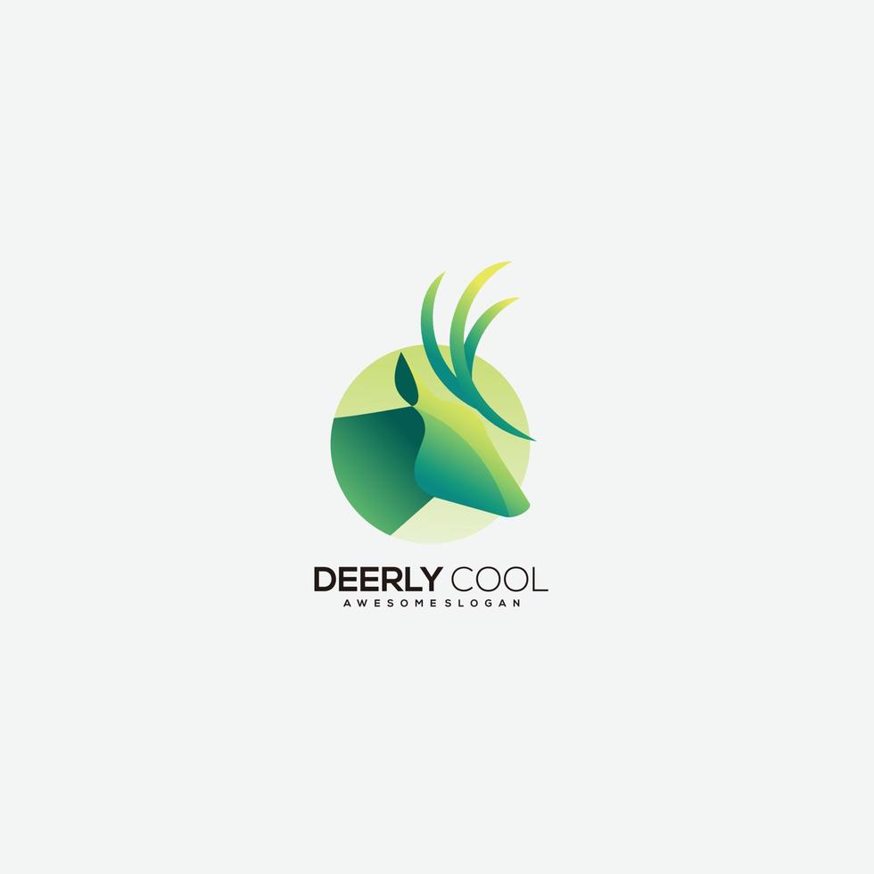 deer logo design gradient colorful vector